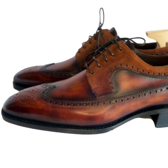 Maison Koly Opulence Prestige oxfords suede and leather patina - Picture 2 of 4